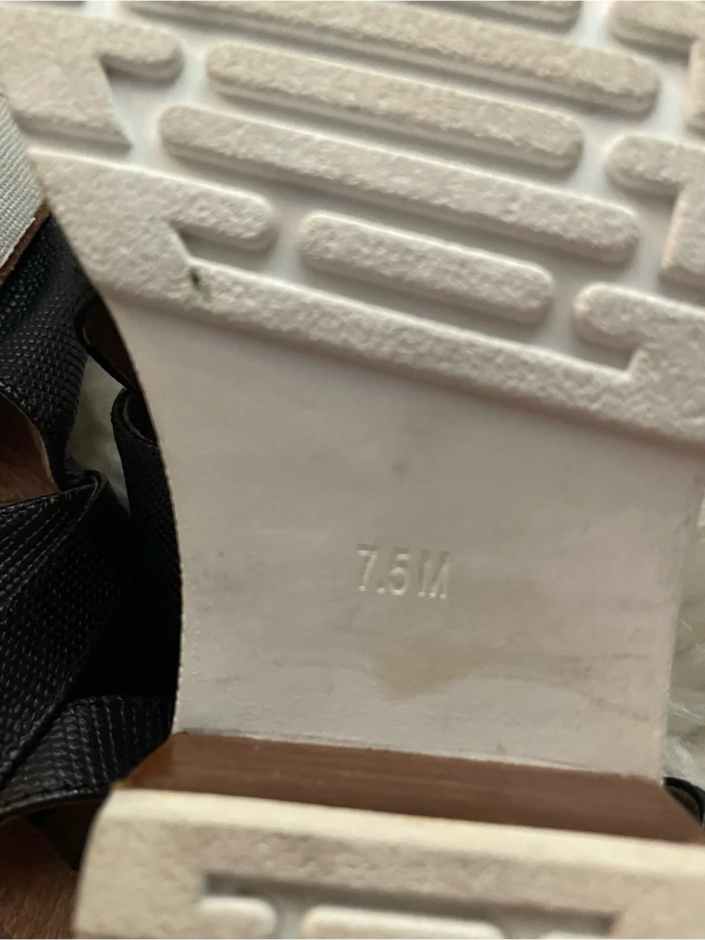 Jeffrey Campbell Platform Sandals  Textured Leather Ankle Strap Size 7.5